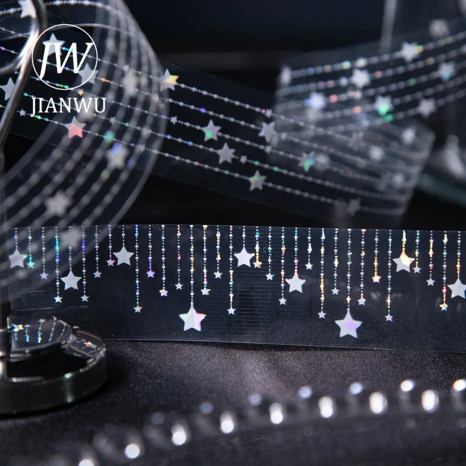 JIANWU 30mm*200cm Star Curtain Series Vintage Material Collage Landscaping PET Tape Creative DIY Journal Stationery 4