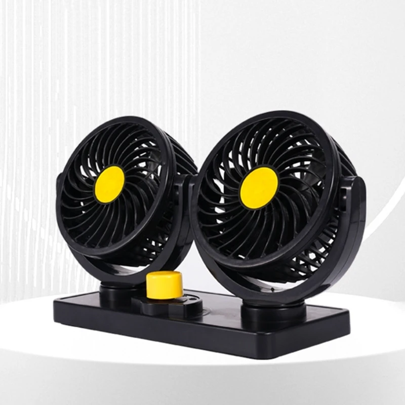 

Universal Cooling Fans USB Plug for Home Outdoor Vehicle Desktop Fans Low Noise 360° Rotatable Dual Fan Car SUV RV Truck
