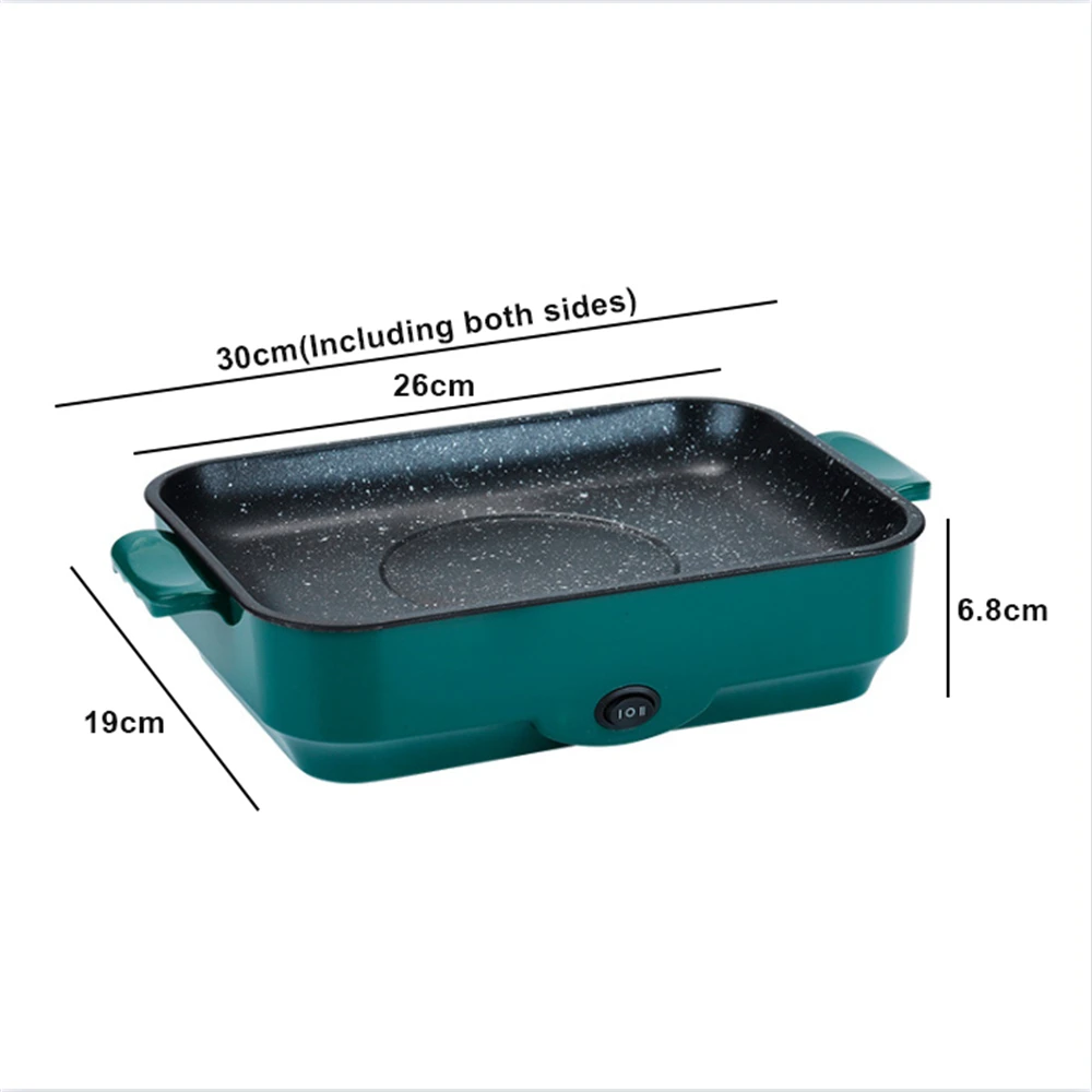 Multifunctional Electric BBQ Grill 26cm Square Mini Baking Tray Pancake Steak Wok Kitchen Fry Pan barbecue grill barbecue electric stove barbecue stove