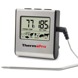 All-Purpose Digital Cooking Thermometer with Timer (TP16-Sliver)