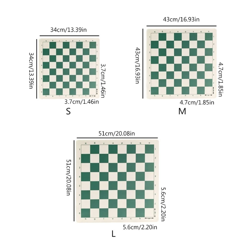 Lightweight Leather Tournament Chess Board Portable Rollable Soft Non Slip Travel Chess Board Mat foldable chess board folding chess board