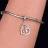 Fit Original Pan Charm Bracelet 100% 925 Silver Mother Son Hold Hands Walk Together Bead For Making Mother's Day Berloque DIY 3