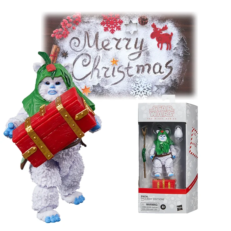 

Pre-sale Original Star Wars The Black Series Ewok Figure With Accessories Holiday Edition Collectible Toys Christmas Gift Decor
