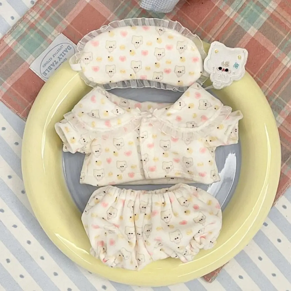 Head Cover 20cm Cotton Doll Dress Hoodies Shoulder Strap Skirt Cotton Doll Clothes Lolita Mimi Clothes Doll Accessories