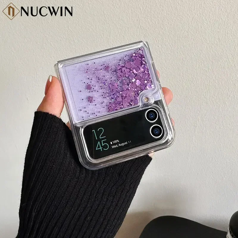 Quicksand Love Heart Glitter Fluorescence Luminous Case