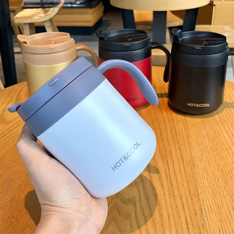 350ml/500ml Stainless Steel Coffee Cup Travel Thermal Mug Leak-Proof  Thermos Bottle Tea Coffee Mug Vacuum Flask Insulated Cups