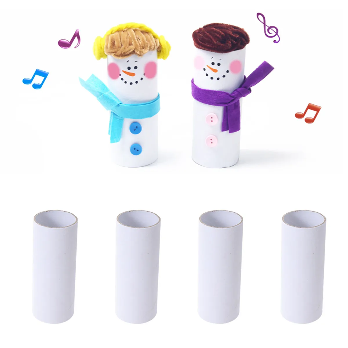 30Pcs 크래프트 종이 공예 롤 어린이를위한 프리미엄 찢어짐 방지 재활용 가능한 판지 튜브 미술 프로젝트 학교 유치원 DIY