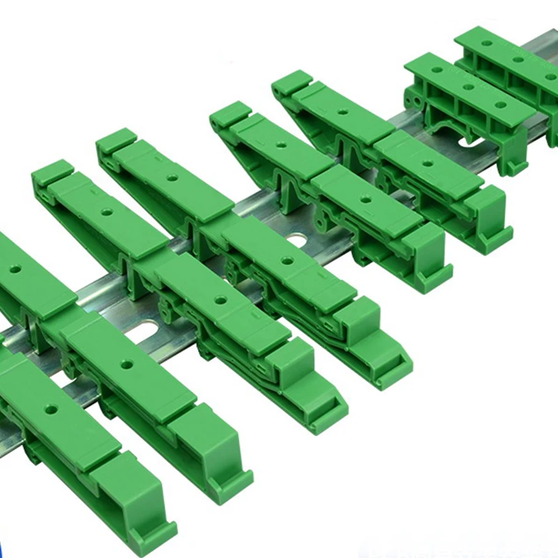 PCB 35mm DIN Rail Mounting Adapter Circuit Board Bracket Holder Carrier Clips Control Board Adapter 2pcs din rail bracket