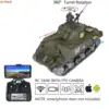 1/16 HENG LONG Customized 7.0 M4A3 Sherman RC Tank 3898 360° FPV Barrel Recoil TH17684-SMT4 1