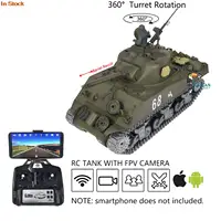 1/16 HENG LONG Customized 7.0 M4A3 Sherman RC Tank 3898 360° FPV Barrel Recoil TH17684-SMT4 1
