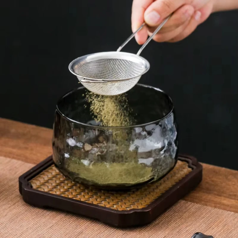 BespritGift Hot Selling Modern Style 10 Pieces Tea Whisk Set Glass Bowl Bamboo Chasen Matcha Tool Set Gift Box for Tea Drinking