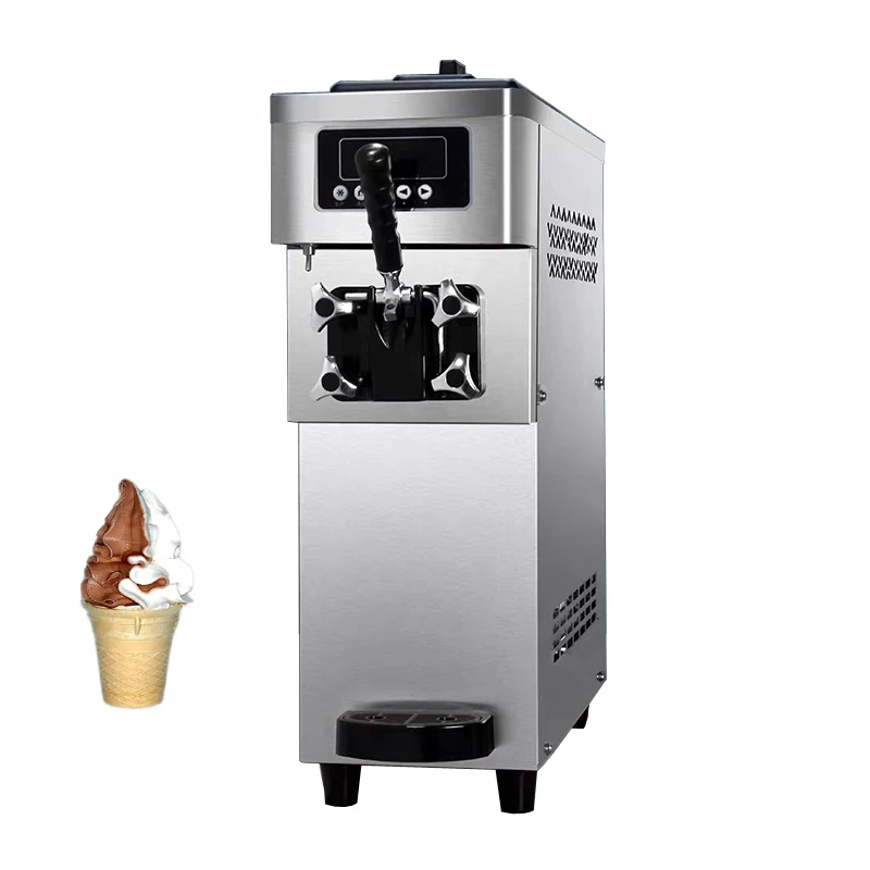 

Commercial Soft Ice Cream Machine Sweet Cone Ice Cream Maker Single Heads Ice Cream Making Machine