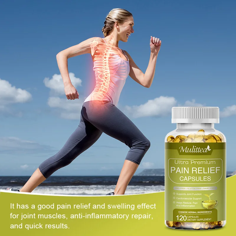 Mulittea Pain Relief Capsules for Joint Health Anti Inflammatory Knee Muscle Relieve Joint Pain Headaches