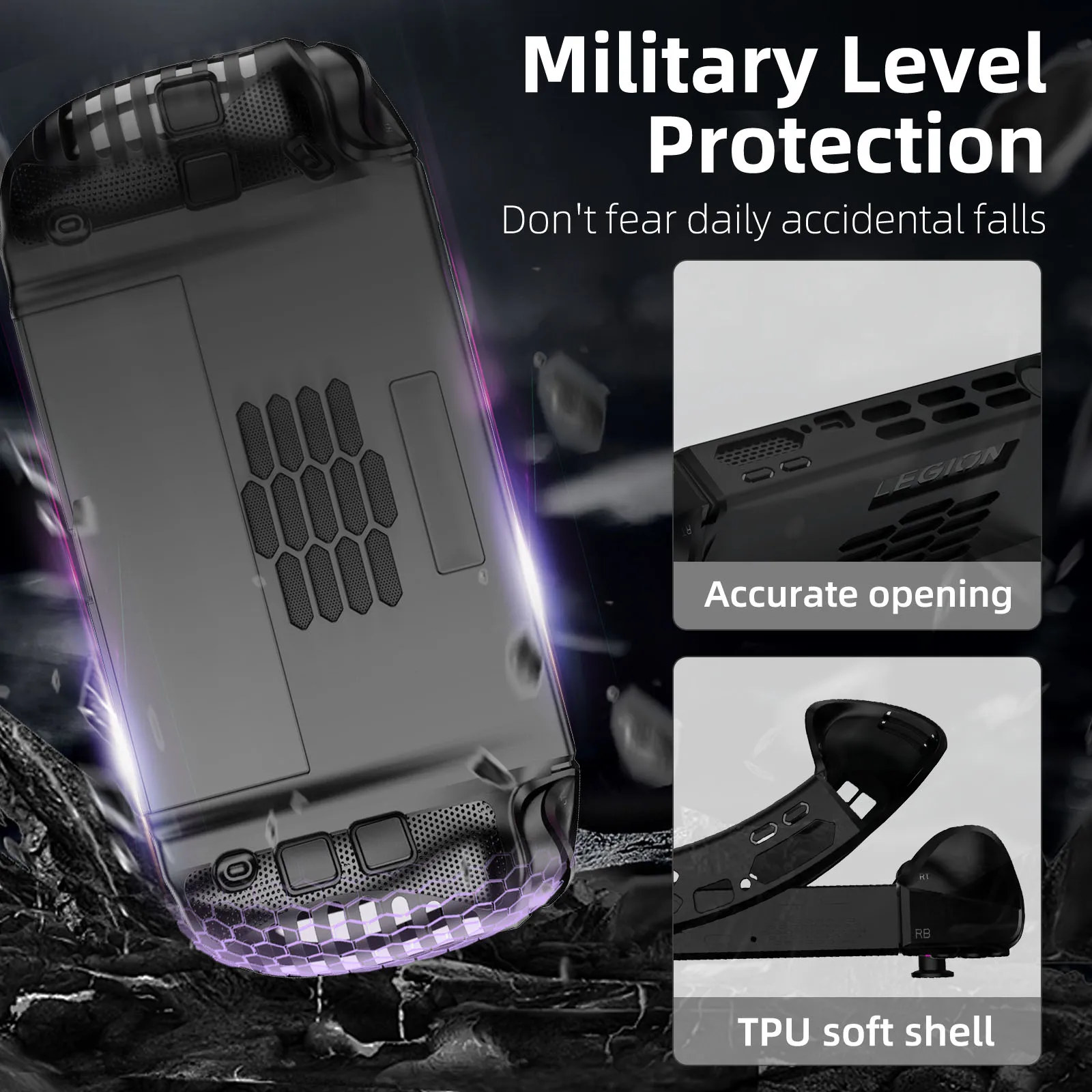 Lenovo Legion Go 2 Shockproof Protective TPU Case, Anti-Slip Ergonomic Grip Protective Cover. 16 Lenovo Legion Go 2 Shockproof Protective TPU Case, Anti-Slip Ergonomic Grip Protective Cover. 2