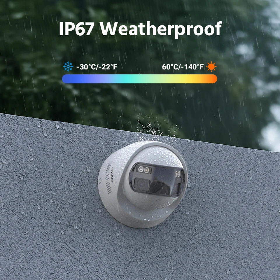 8MP AI Security Camera with Panoramic Dual Lens