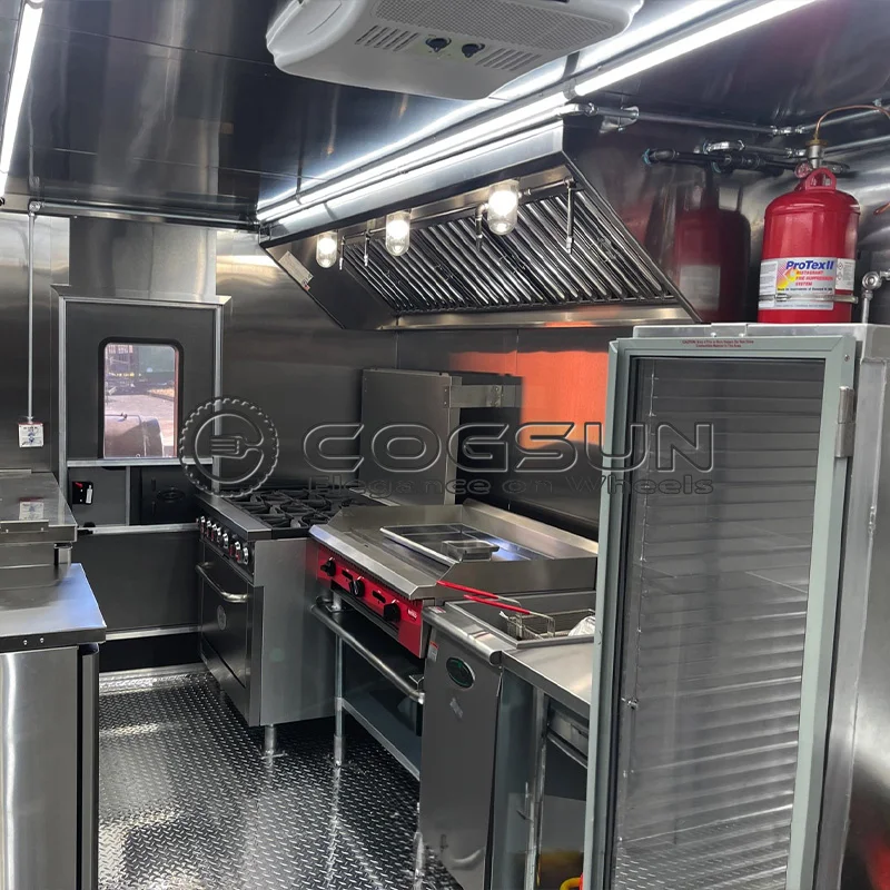 Hot dog pizza burger mobile food truck outdoor street kitchen restaurant trailer for sale food truck trailer