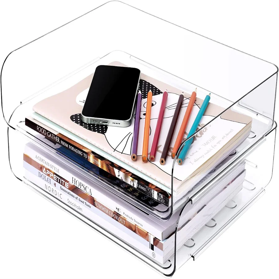 2-pcs-Office-Desktop-Organisers-And-Lockers-Stackable-Files-Desktop ...