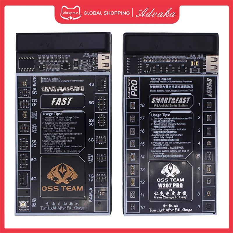 11pro compteur de courant de tension de testeur de circuit de charge rapide avec affichage à LED pour batterie de la série complète Android pour IOS 4-11 11promax Carte dactivation de batterie 