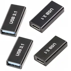 High - Speed 4 - Pack USB - C to USB - A Adapters - 10Gbps Fast Data Sync, Plug and Play for Notebooks, Laptops, and Smartphones (SP060)