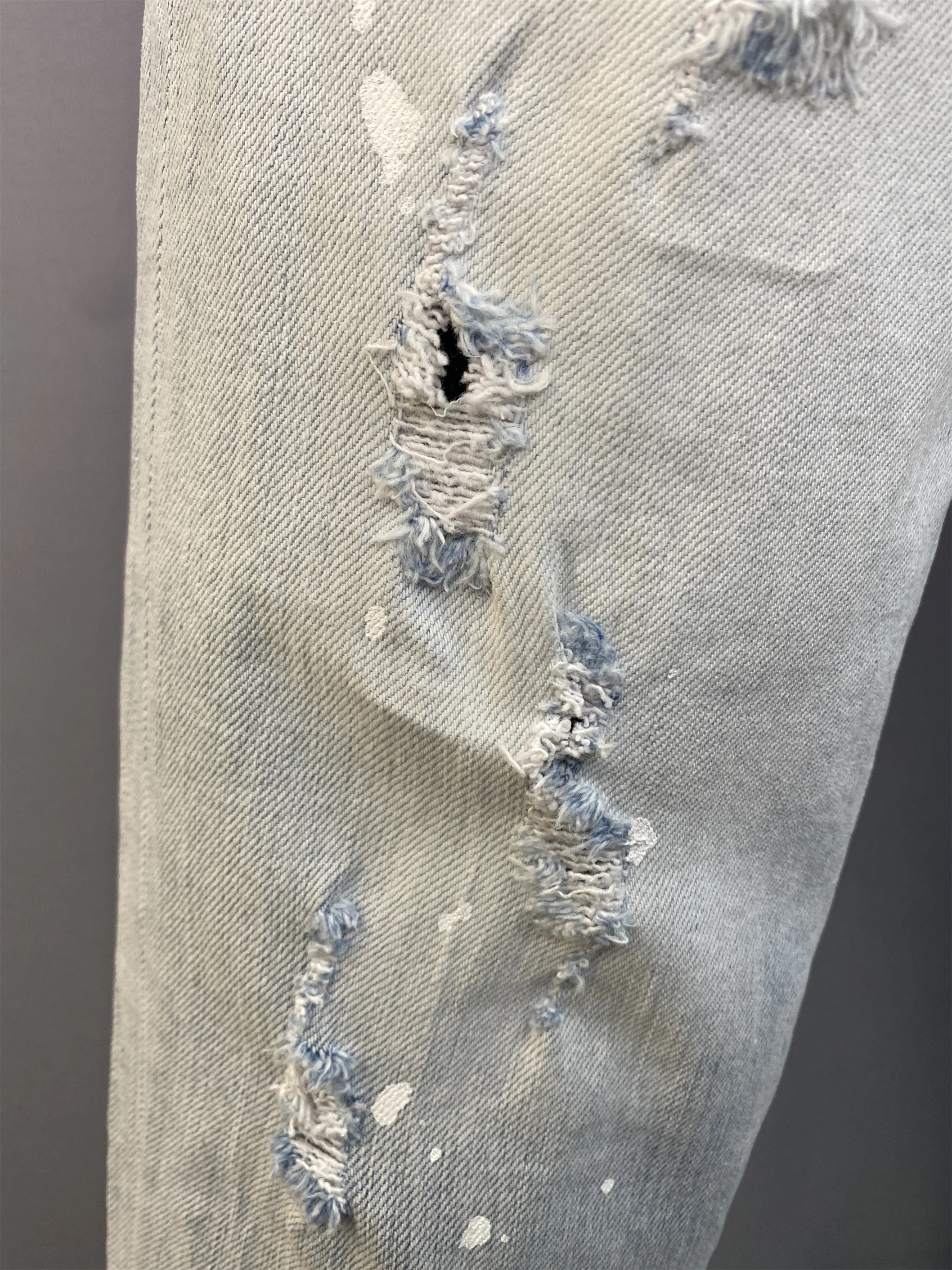 2024 Spring/Summer New D2 Jeans Men's Trendy Men's Washed Casual Jeans Fashion Versatile Zipper Decoration