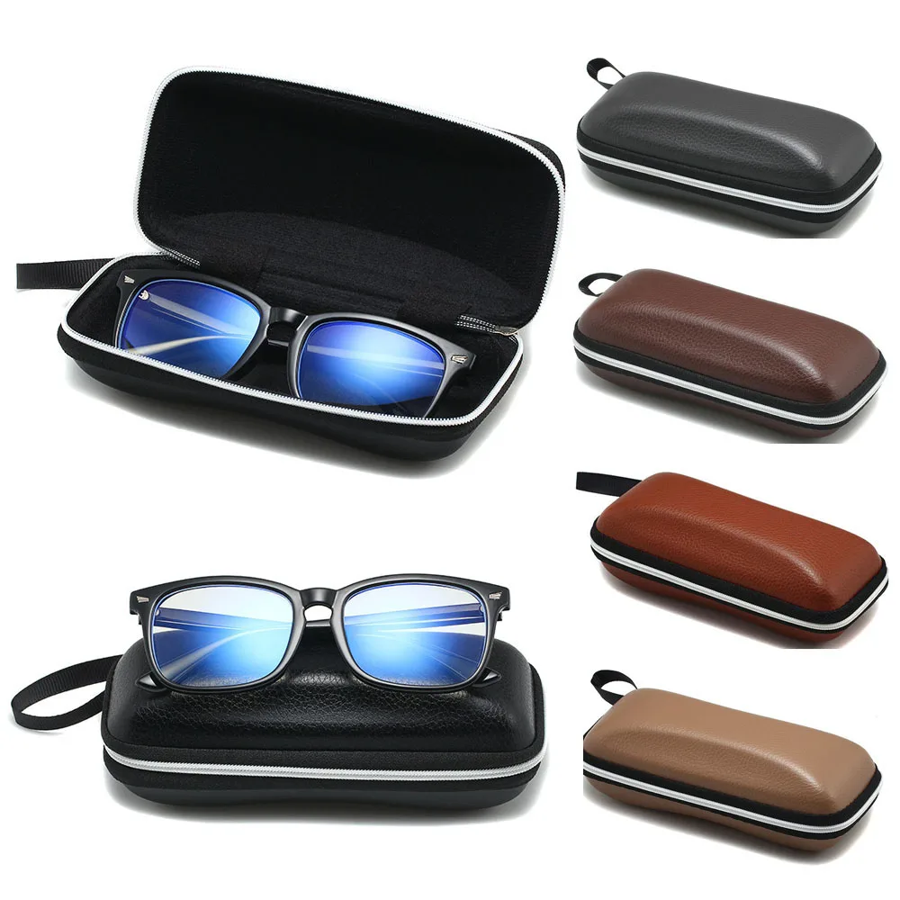 

Soft PU Leather Sunglasses Box Eyewear Cases Reading Glasses Carry Bag For Women Glasses Box With Zipper Eyeglass Pouch Case