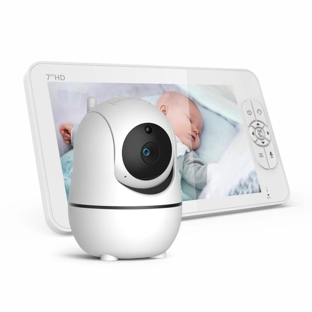7Inch IPS Screen 1V2 Wireless PTZ Video Baby Monitor Two Way Intercom Feeding Plan Baby Camera 4