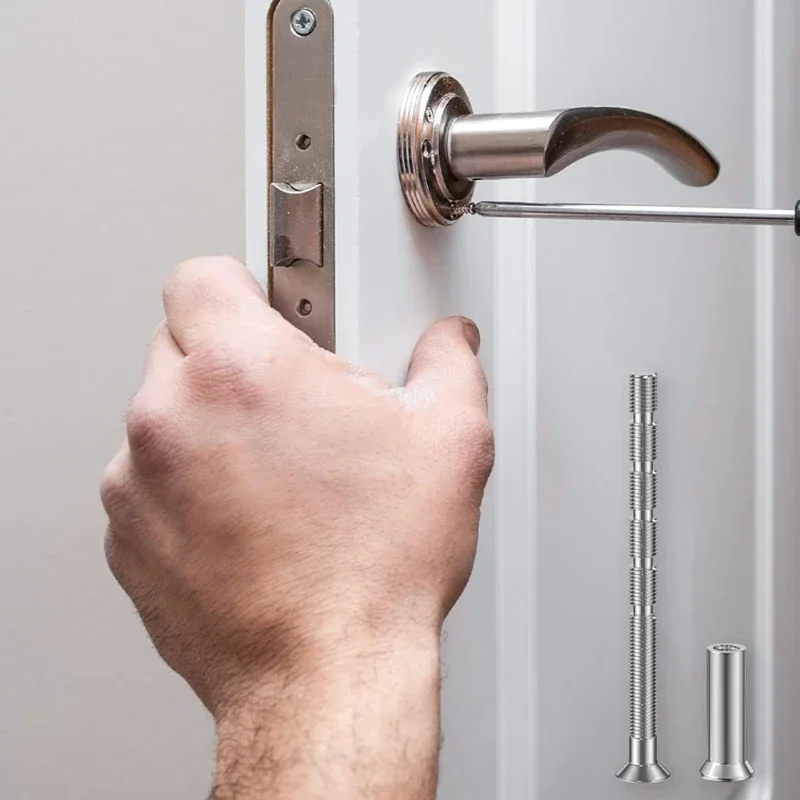 Description Picture 5 of item4mm Door Handle Screws Nickel Plated Screw Connecting Bolts & Sleeve for Fixing Door Handles Escutcheons Cabinet Drawer