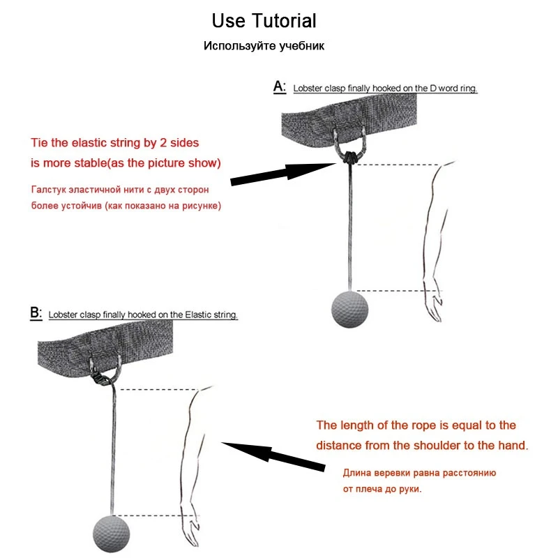 Description Picture 5 of itemBoxing Reflex Speed Punch Ball Head-mounted PU Rubber Tennis Raising Reaction Hand Eye Training Gym Home Fitness Headband Balls