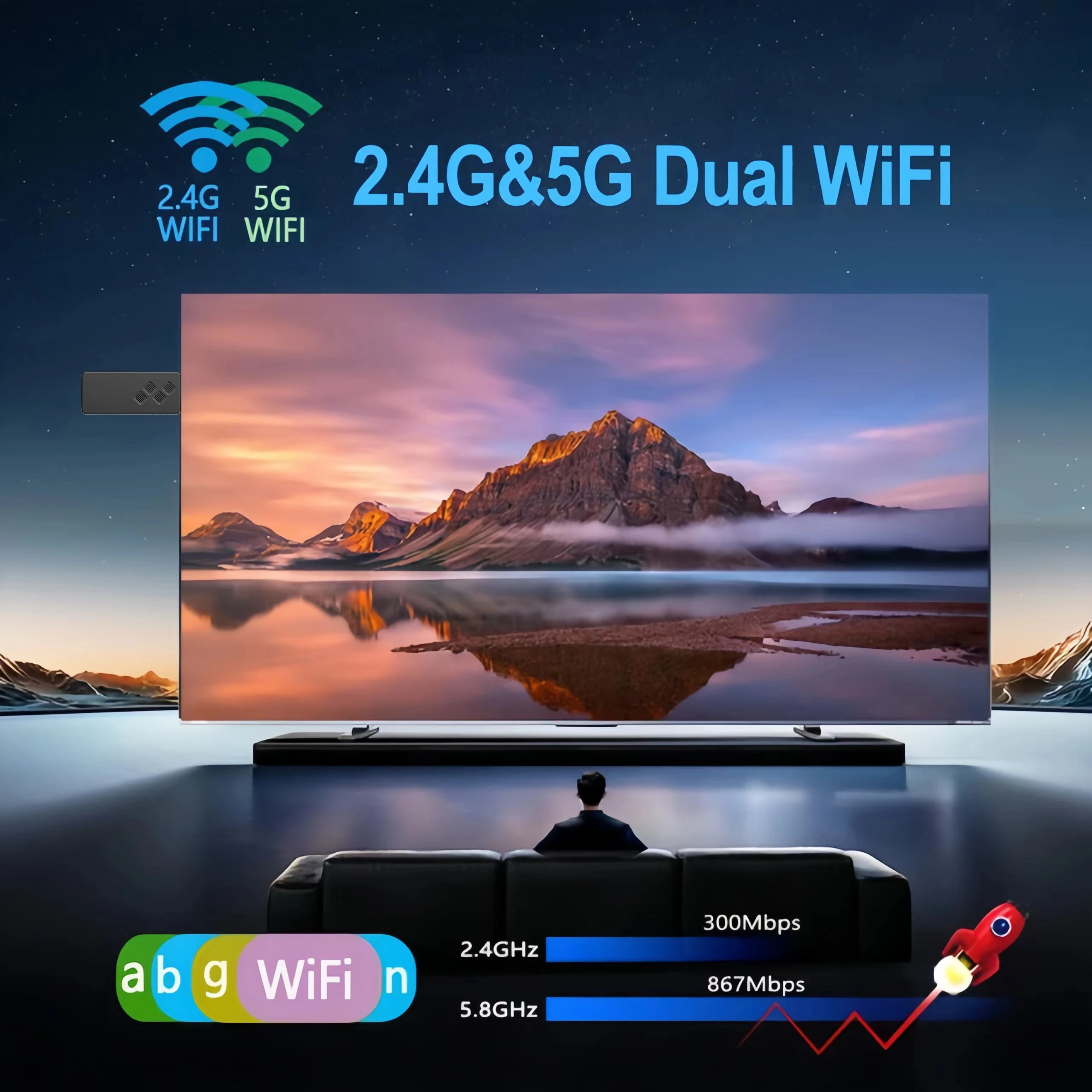 TV Stick Q2 Android13 AllwinnerH313 Quad Core Multi Language 4K HDR BT5.0 Portable Home Theater Streaming Media 2GB16GB