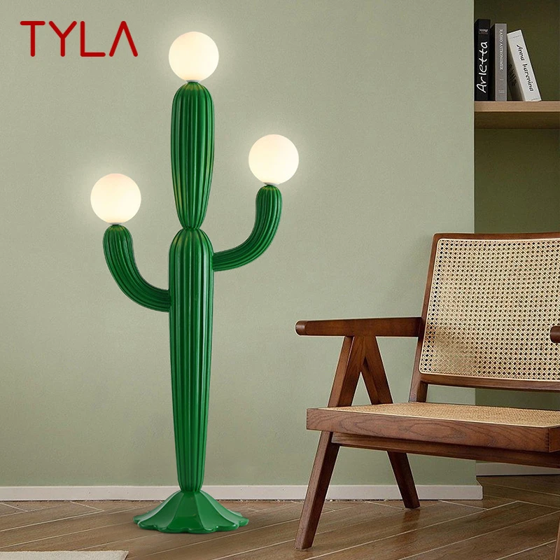 

TYLA Nordic Cactus Floor Lamp Cream Style Living Room Bedroom LED Creativity Decorative Atmosphere