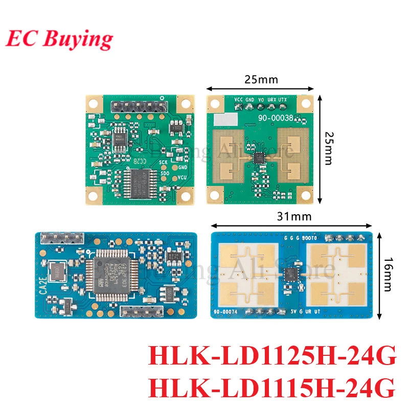인체 감지 센서, 모션 모듈, TTL 직렬 통신 HLK LD1155H 24G, LD1125H, 24GHz, 24G 마이크로파 ...