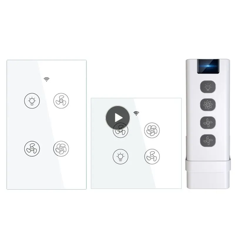새로운 와이파이 RF 스마트 천장 선풍기 조명, 2/3 방향 제어, 스마트 라이프, 투야 앱 RF 원격 속도 제어, 알렉사 홈 호환