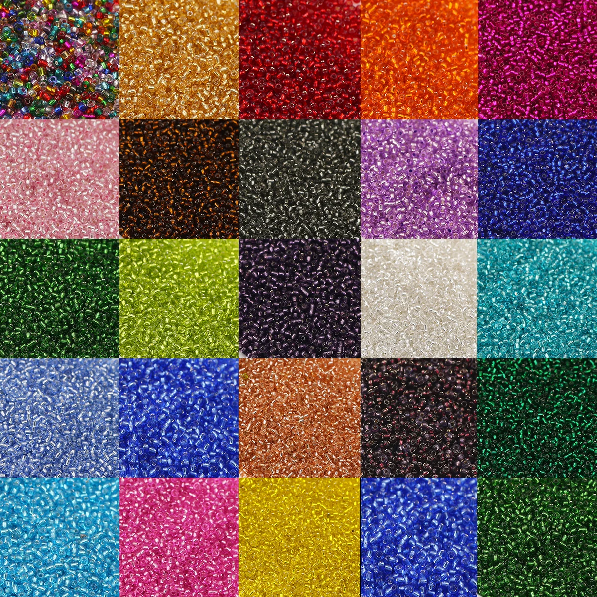 90g Transparent Glass Seed Beads for Jewelry Crafting and DIY Projects