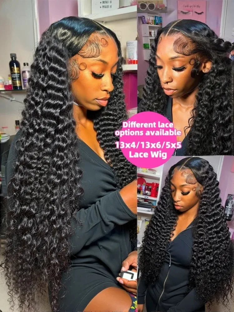 Water Wave Lace Front Wig 5x5 Deep Wave Glueless Closure Wig Brazilian 13x4 13x6 HD Curly Lace Frontal Human Hair Wigs For Women