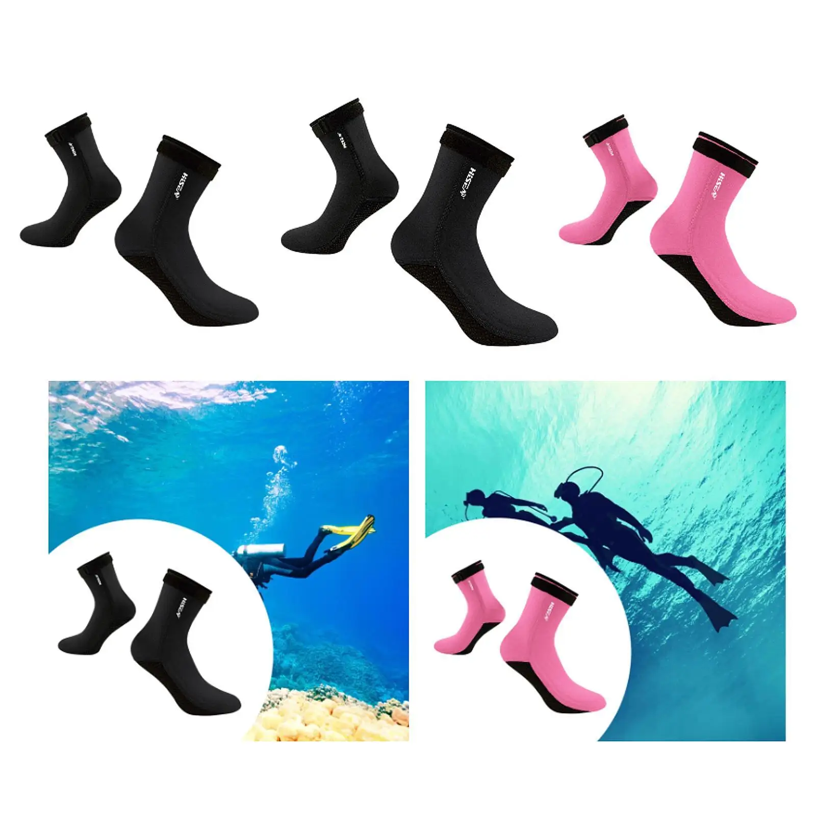 Neoprene Socks Swimming Socks Exercise Nonslip Warm Wetsuit Scuba Diving for Snorkeling Water Sports Men Kayaking