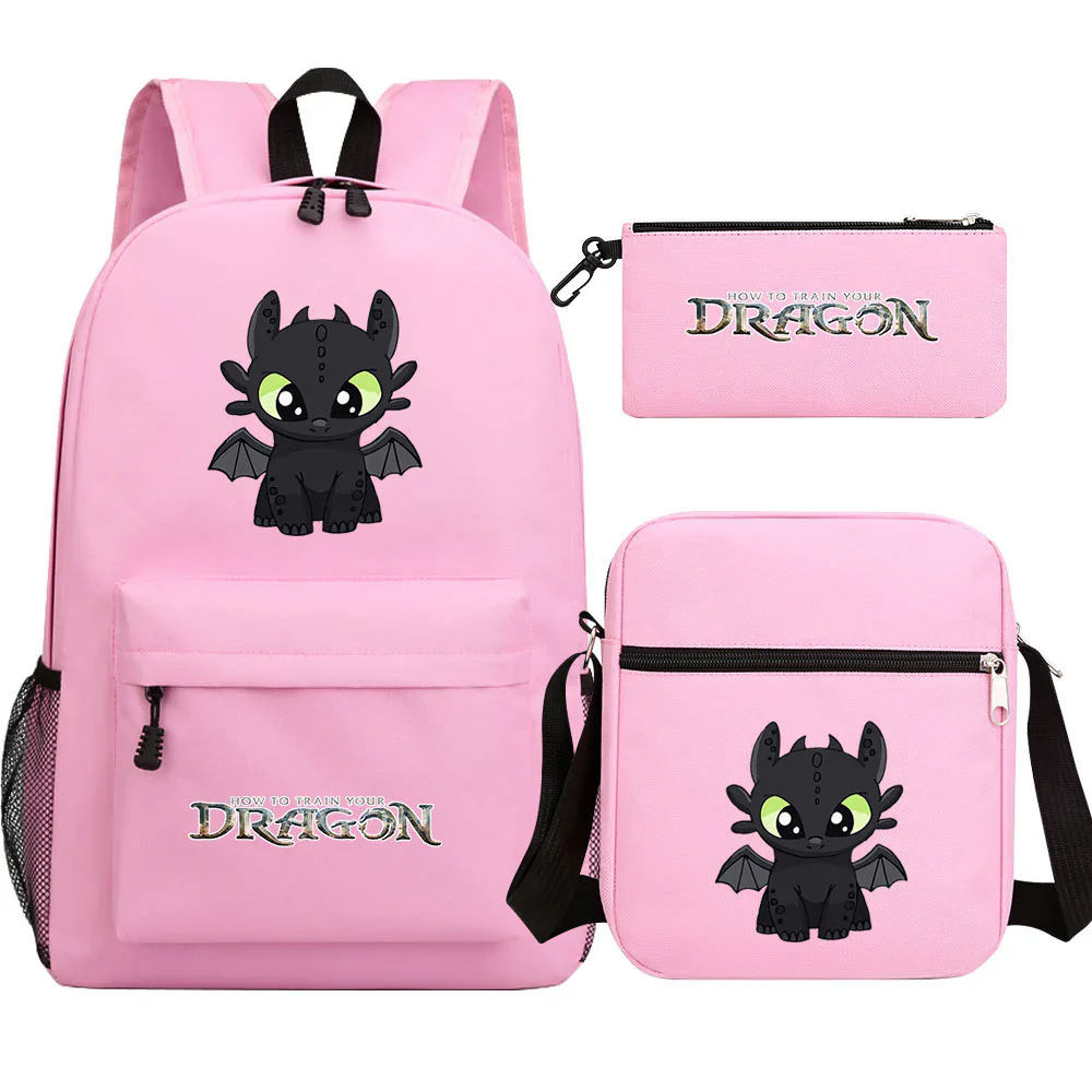 حقيبة ظهر مدرسية بدون أسنان Dragon Night Fury حقيب...