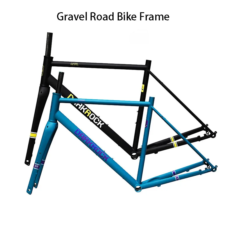 

DARKROCK Travel Bike Frame 700C Touring Bicycle Treking Bike Frameset CR-M0 4130 Steel Carbon Fork Longrider Road Bicycle Frame