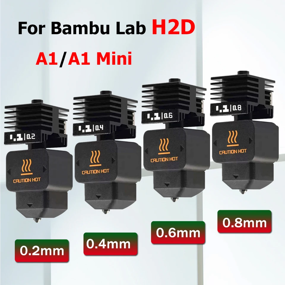 Hotend 0,8 Mm In Acciaio Temprato Per Bambu Lab P2S/H2S/H2D/A1/A1 Mini – Sostituzione Rapida, Ugello Per Stampa 3D Ad Alte Prestazioni Hotend 0,8 Mm In Acciaio Temprato Per Bambu Lab P2S/H2S/H2D/A1/A1 Mini – Sostituzione Rapida, Ugello Per Stampa 3D Ad Alte Prestazioni