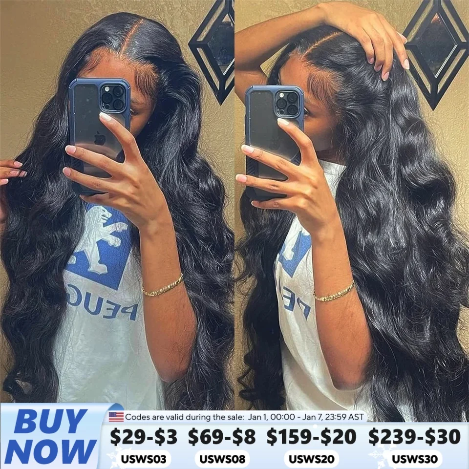 Human Hair Wig 13x4 13x6 HD Body Wave Lace Front 4x4 Closure Wig Women