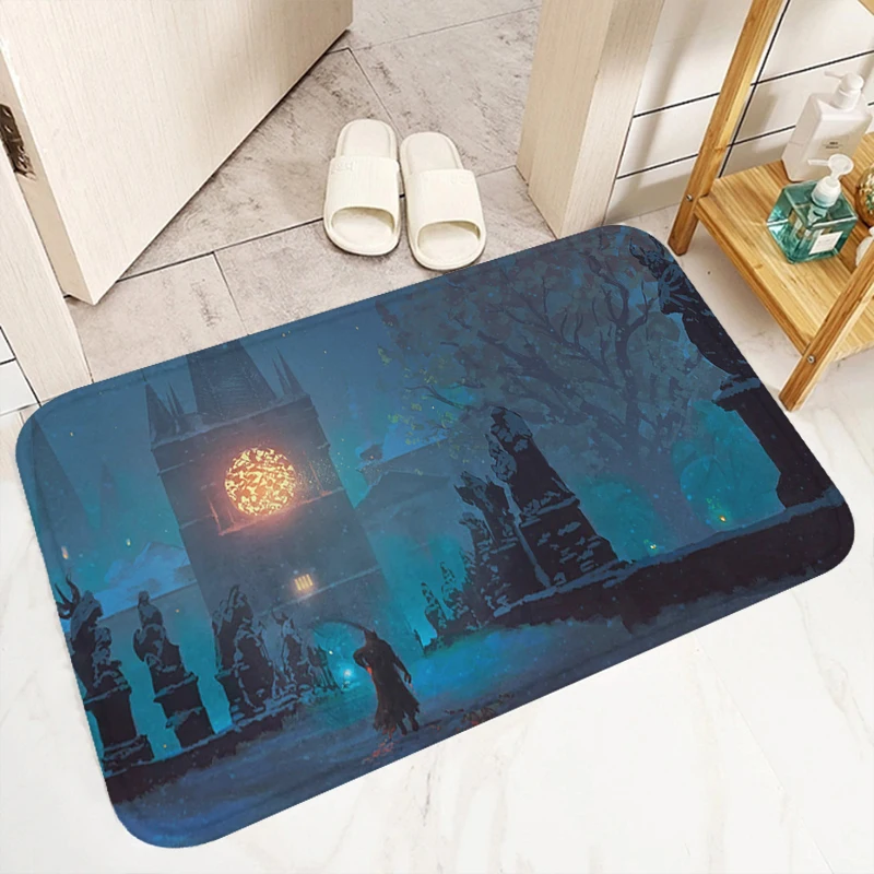 B-bloodborne Cute Rug Floor Bath Mat Kitchen Carpet Room Mats Doormat Entrance Door Rugs Custom Carpets Home Foot Prayer House 2
