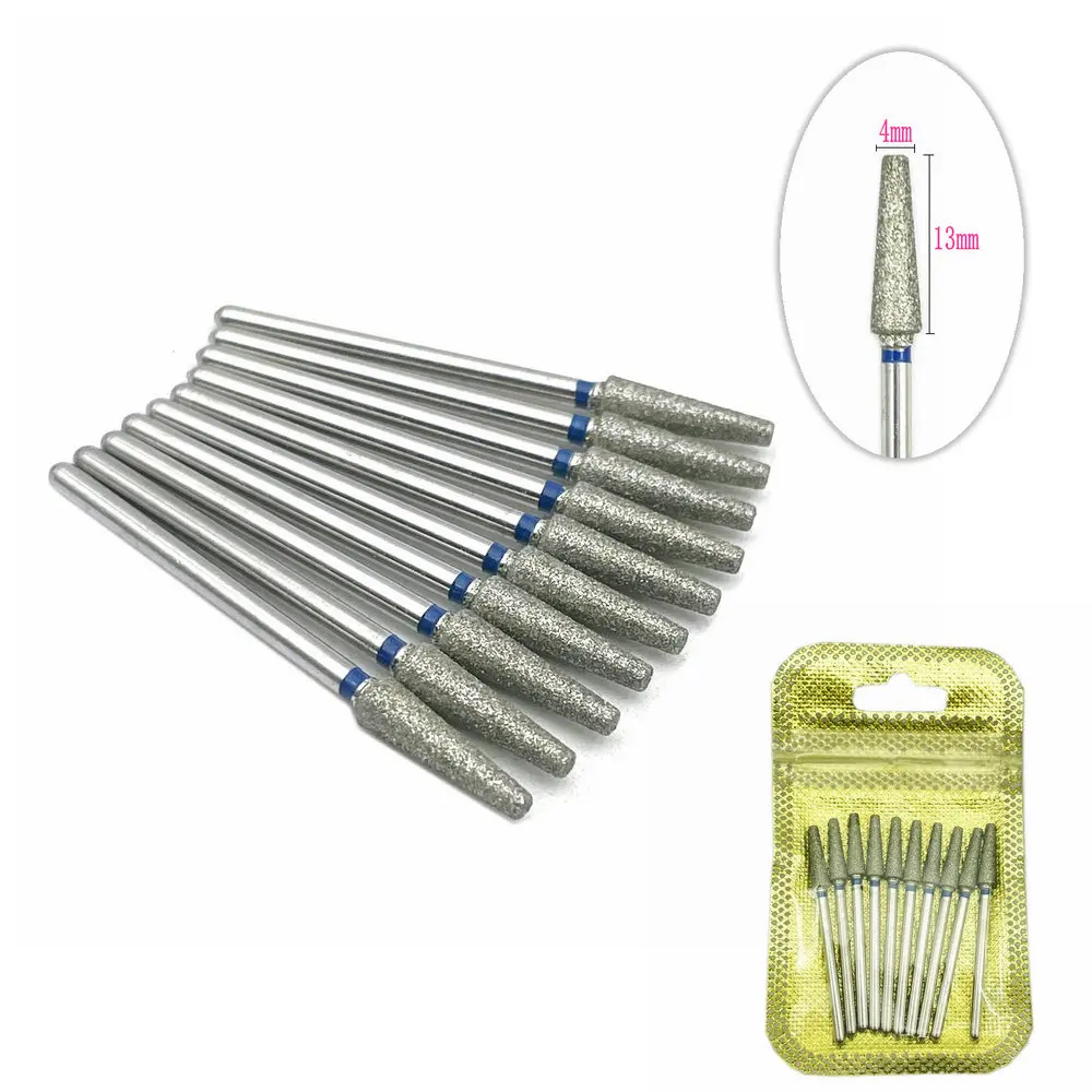 10pcs B Series Taper Shape Nail Diamond Drill Bit For Electric Manicure Machine Accessories  Mills Cutter Ce Passed 5