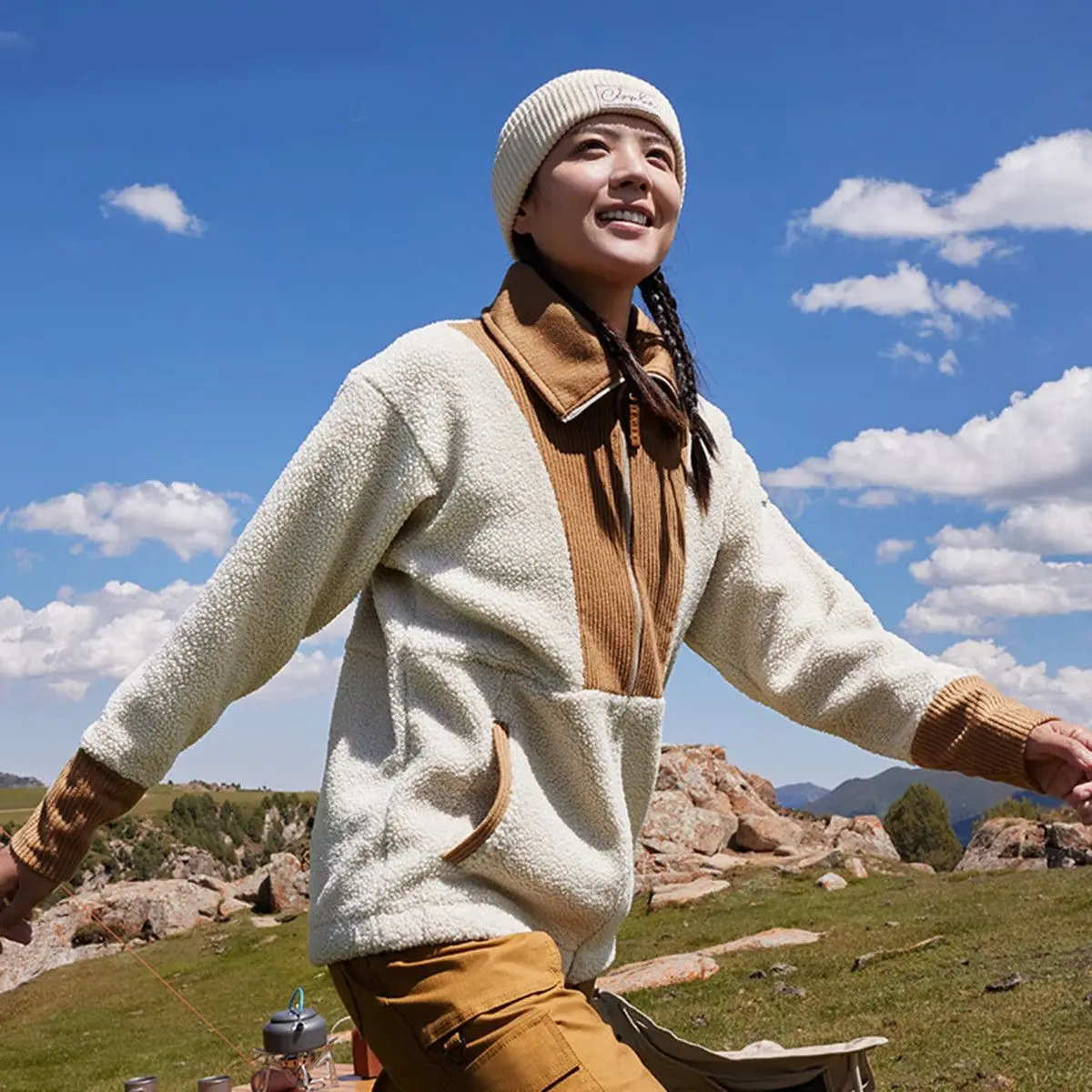 컬럼비아 여성용 야외 가을 겨울 루즈 패션 칼라 오픈 가디건 코트 AR9673 캐주얼 야외 의류