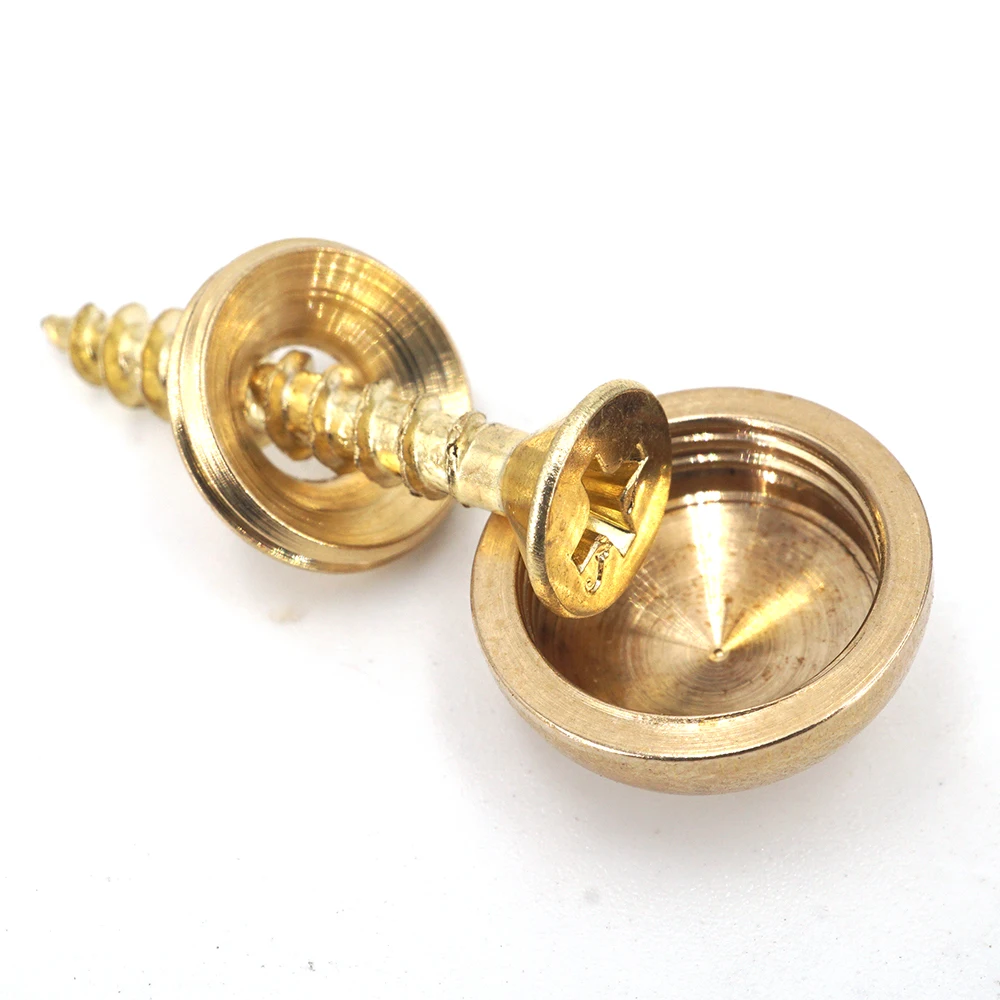 Brass Decorative Nail Mirror Advertising Board Cap Cover Self-tapping Screw 9mm/12mm/13mm/15mm 8 Sets self tapping screws push pins seamless nails upholstery nails brad nails round head nails woodworking nails