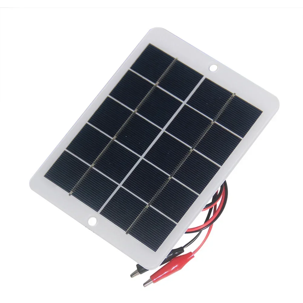 10W 5V 야외 휴대용 태양광 패널, 3.75V 배터리 충전용 클립 포함, 가정용 태양광 전원 공급 장치