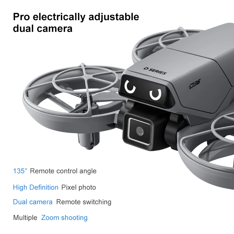 Drone Lenovo D36 con Tripla Fotocamera 4K HD 8K, Motore Brushless, Evitamento Ostacoli, Pieghevole, Quadricottero RC Professionale per Riprese Aeree - Image 5