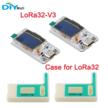 2 세트 LoRa 32 V3 노드 개발 보드 HTIT-WB32LA_V3 LoRa32 SX1262 Wifi BLE Lora 0.96 OLED 디스플레이 키트 868Mhz 915Mhz/케이스