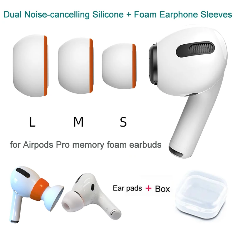 Replacement Memory Foam Eartips For Airpods Pro Earphones Earbuds