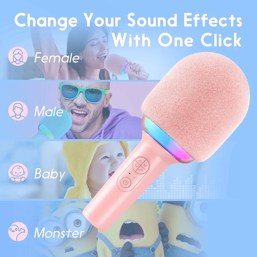 Description Picture 6 of itemSinging Karaoke Wireless Microphone Home Karaoke Music Player Microphone Audio Integrated Intelligent Noise Reduction Speaker