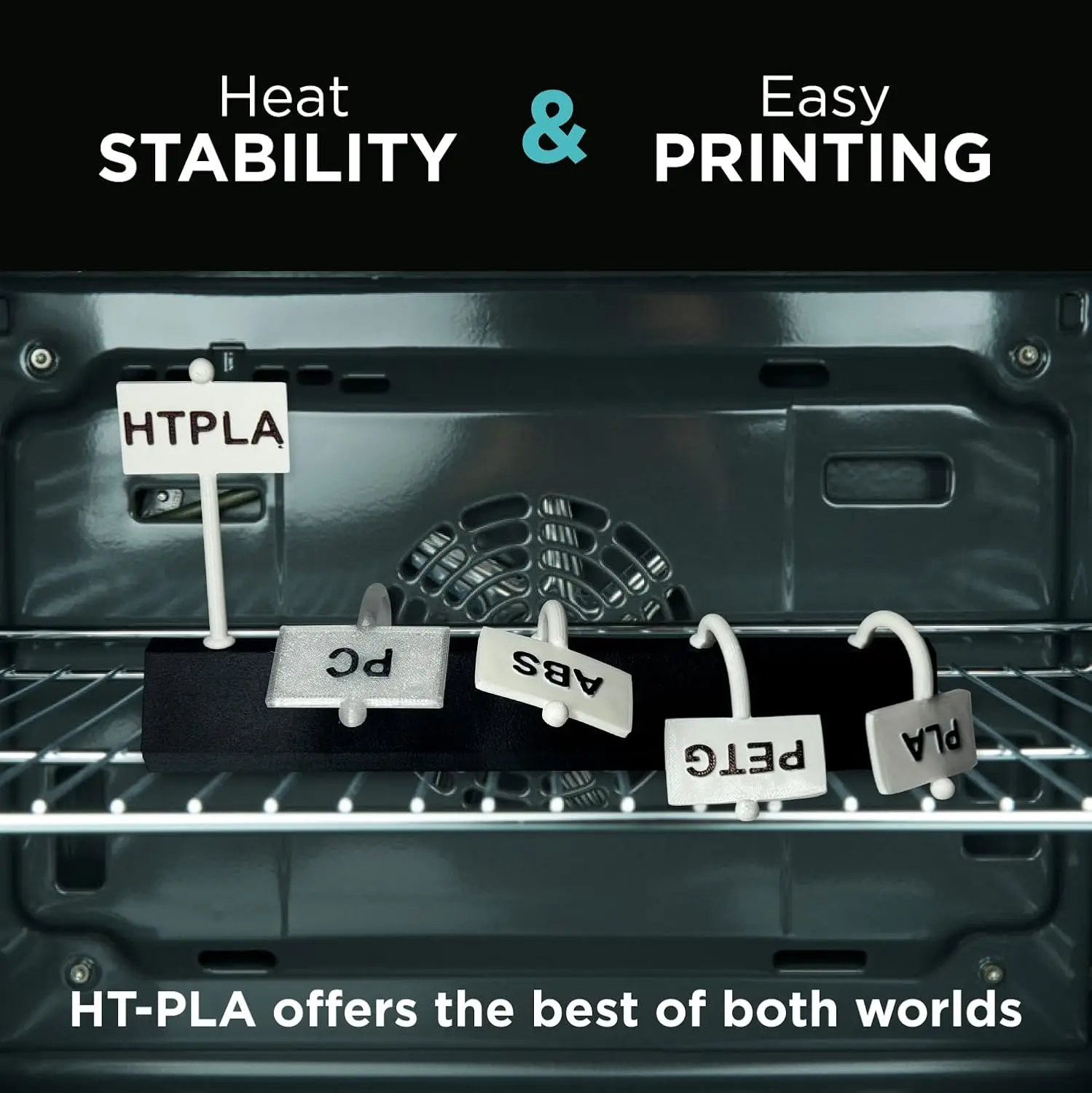 폴리메이커 HT-PLA 필라멘트 1.75mm, 3D 프린팅용 고온 PLA, 최대 150도까지 열에 강함 ° C, FDM 프린터에 쉽게 인쇄 가능