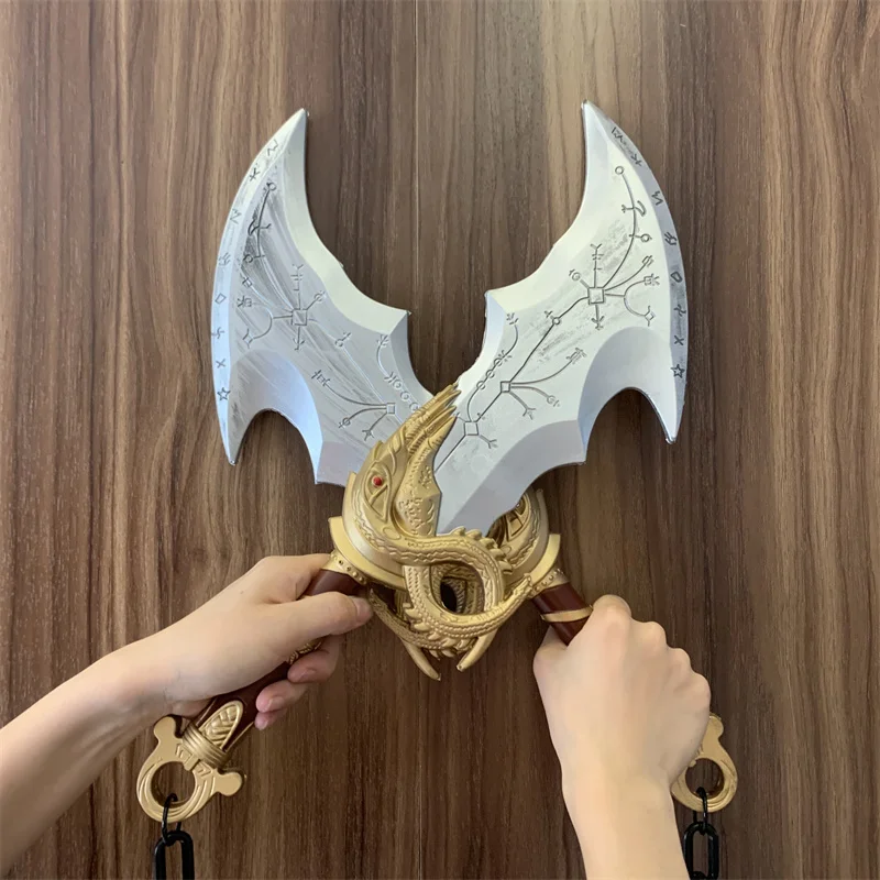 God of War 4 Athena Blade Tomahawk Chained Cosplay Axe Prop Weapon Role Playing Ghost Leviathan Chaos AXE Safety PU Model 5